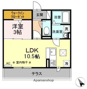 ハッピーミヤハラ【1階】の間取り