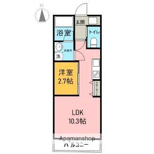 プラドスメゾン伝法【406号室】の間取り