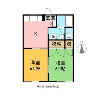 ルミエール峰【C101号室】の間取り