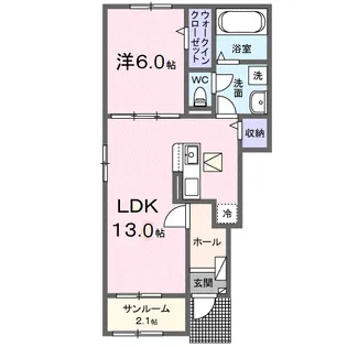 クラール フォルッシュ【1階】の間取り