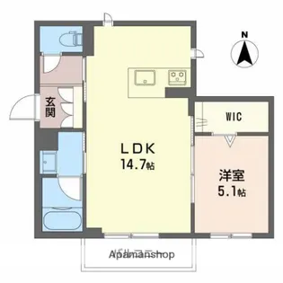 カナルヴィラ【101号室】の間取り