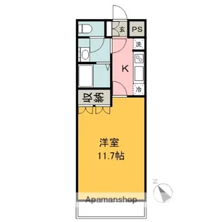 ボンシャンスクオン A【206号室】の間取り