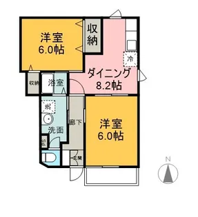 2DKの間取り画像