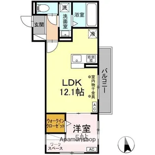 ヒルクレスト錦町【202号室】の間取り