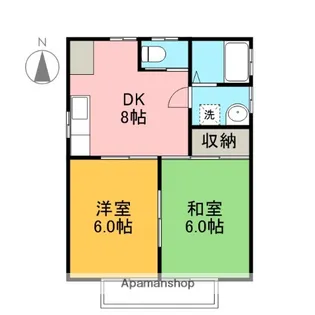 ハイツ佐野【201号室】の間取り