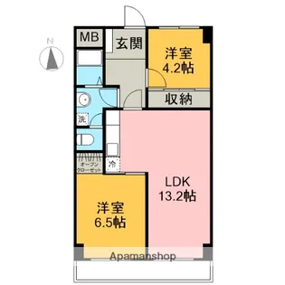 ファミールニシオ【7D号室】の間取り