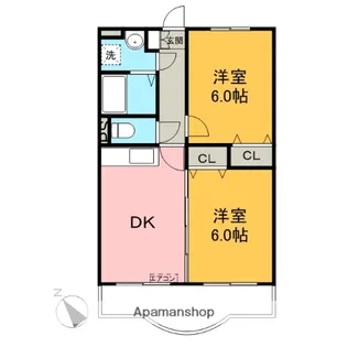 レインボーハイツⅡ【103号室】の間取り