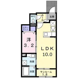 ブルーオーシャン【1階】の間取り