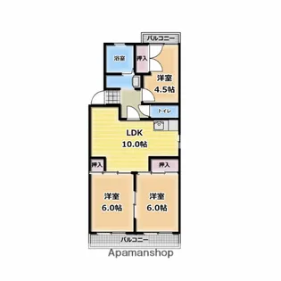 ロイヤルまさや【403号室】の間取り