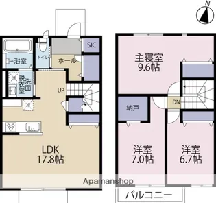 アチェーロ【B号室】の間取り