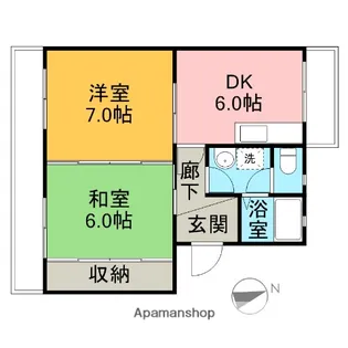 藤レジデンスⅡ【102号室】の間取り