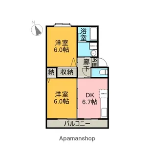 ローズマリー【2階】の間取り