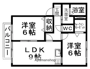 エバーライフワン【102号室】の間取り