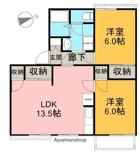 タウニィ石川【203号室】の間取り