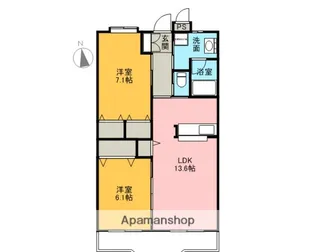 サニーフォレスト【3階】の間取り