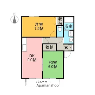 ドミール西平B【2階】の間取り