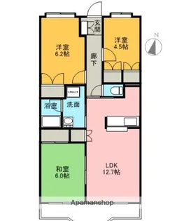 ラークビレッジ【3階】の間取り