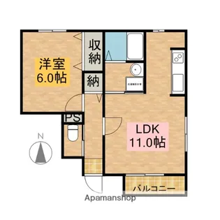 ヴィラパルフェⅢ【1階】の間取り