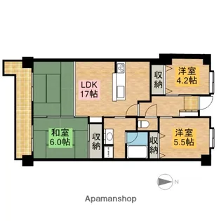 メゾンヴァンベール広沢B棟【103号室】の間取り