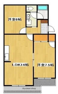 スカイシャトウ城山Ⅰ【4階】の間取り