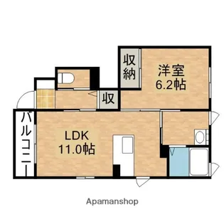 サンモール浜名【A102号室】の間取り