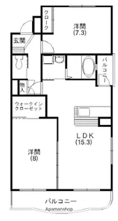 エスペランサ【201号室】の間取り
