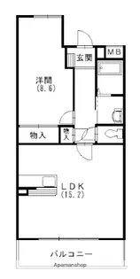 アムール住吉【4階】の間取り