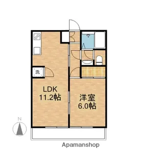 コーポ船越Ⅰ【206号室】の間取り