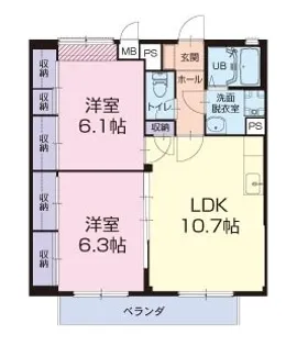 アビタシオン駅南A【1階】の間取り