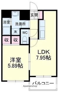 シャンツェ富塚【307号室】の間取り