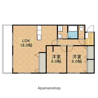 丸竹マンション【210号室】の間取り