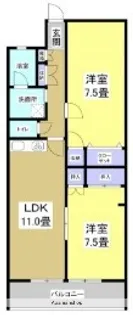 スクエア5【202号室】の間取り