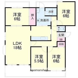 バーディー蜆塚【2階】の間取り