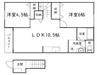 クレストールベルツリーⅡ【2階】の間取り