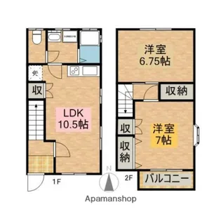 静岡県浜松市中央区入野町【テラスハウス】の間取り