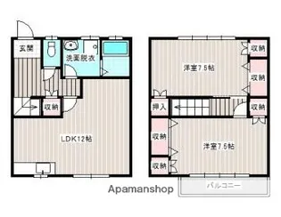 サニーサイドD【102号室】の間取り