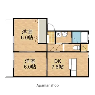 カクサン可美タウンA【3階】の間取り