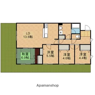 アズ・パセーヌ佐鳴湖【1-104号室】の間取り