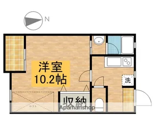 はまなす【202号室】の間取り