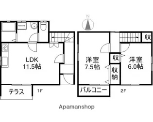静岡県浜松市中央区志都呂町【一戸建】の間取り