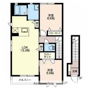 MASTTOWN小山【201号室】の間取り