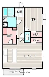 エヴァグリーン【2階】の間取り