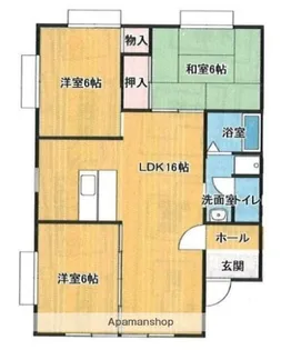 セジュール蜆塚【1階】の間取り