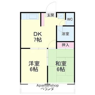 コーポ上浅田【1-B号室】の間取り