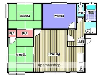 コリーナ蜆塚【1階】の間取り