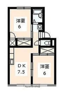 プレジール若葉【1階】の間取り