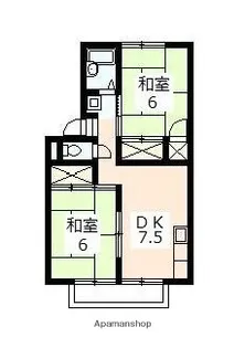 プレジール若葉【2階】の間取り
