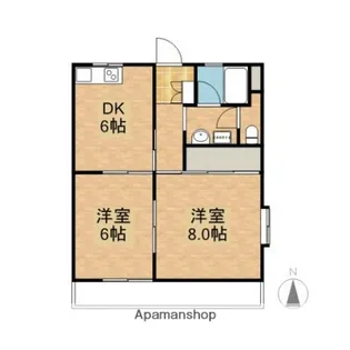 リバーK&T Ⅰ【301号室】の間取り