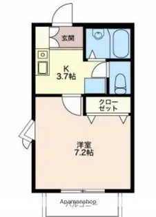 ACANTHUSB【B102号室】の間取り