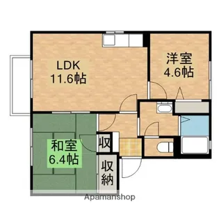 ビスタ弁天【2階】の間取り